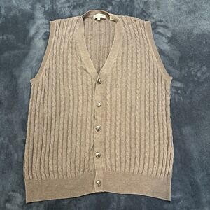 Peter Millar Brown Cable Knit Cardigan